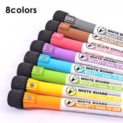 Foska Magnetic Whiteboard Marker Pen -set of 8