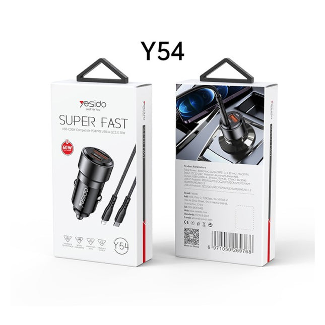 Yesido Y54 60W Car Charger