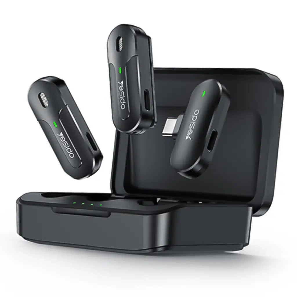 Yesido KR17 Wireless Lavalier Microphone Type-C Receiver and Charging Case