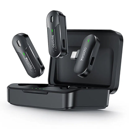 Yesido KR17 Wireless Lavalier Microphone Type-C Receiver and Charging Case