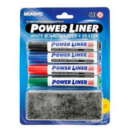 Mungyo Power Liner White Board Marker+ Eraser