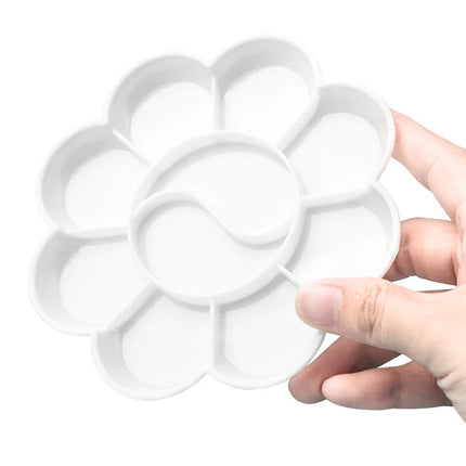 White Plastic Flower Shape 10 Wells