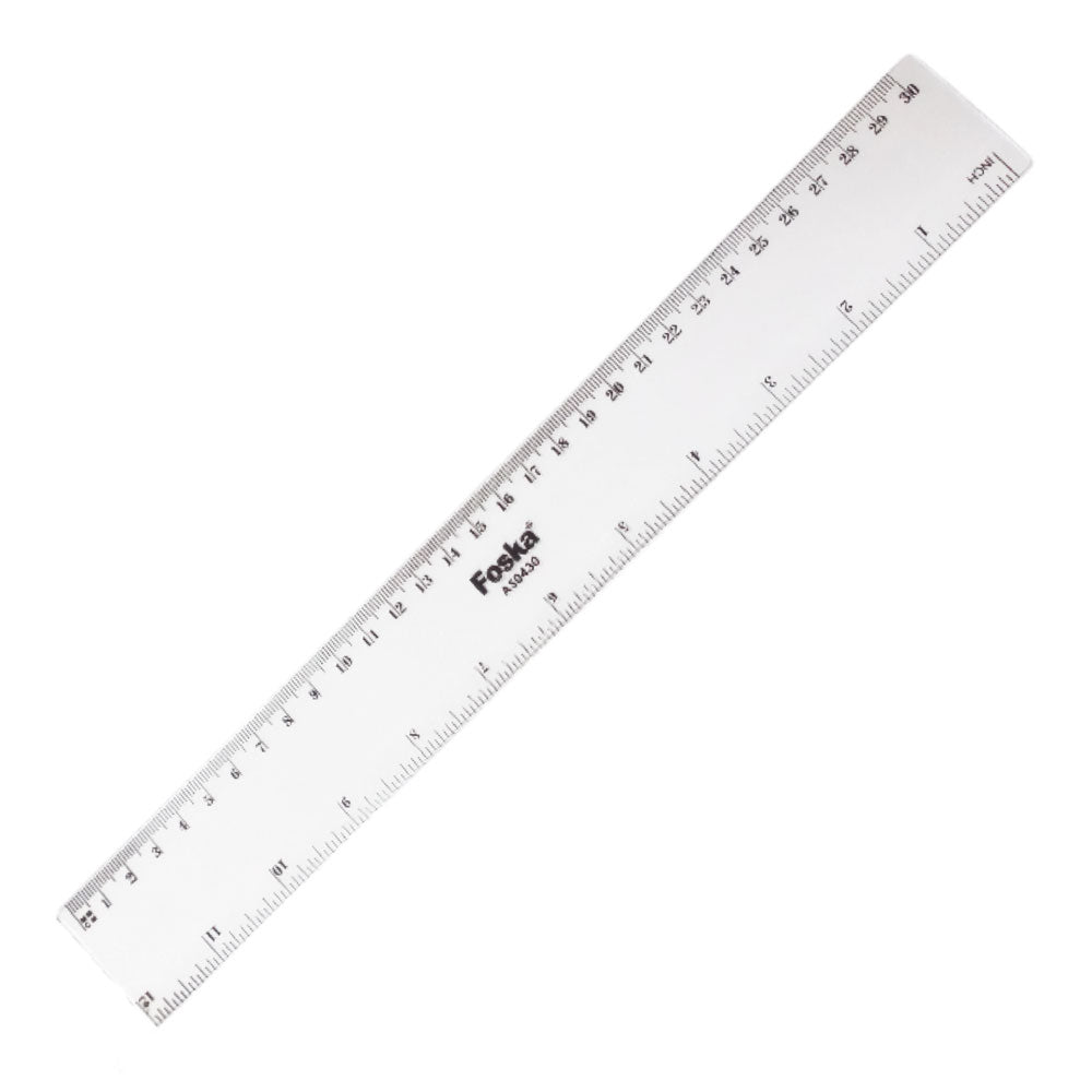Foska Plastic Ruler 30 Cm-pack of 12