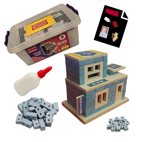 Rolz Police Station Brick Construction Set