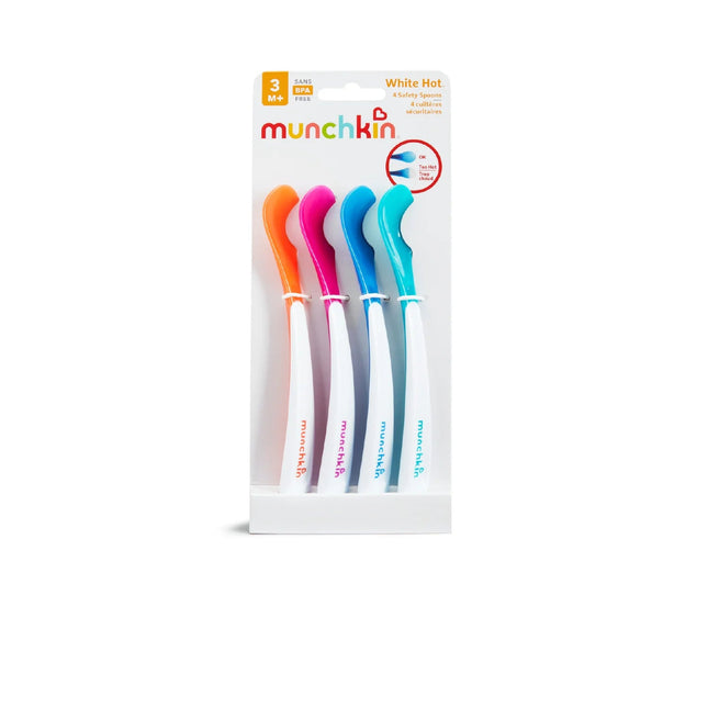 Munchkin White Hot Infant Safety Spoon- 4pc