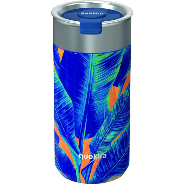 Quokka Thermal Stainle SS Steel Tumbler With Infuser Blue Jungle 400 Ml