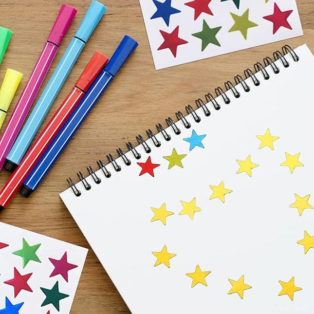 Small Foil Star Stickers For Kids Reward
