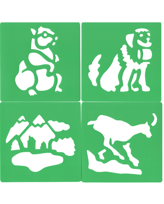Washable Plastic Animal Stencils-Set of 6
