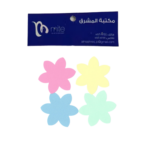 Mite Pastel Flash Card Flowers shape
