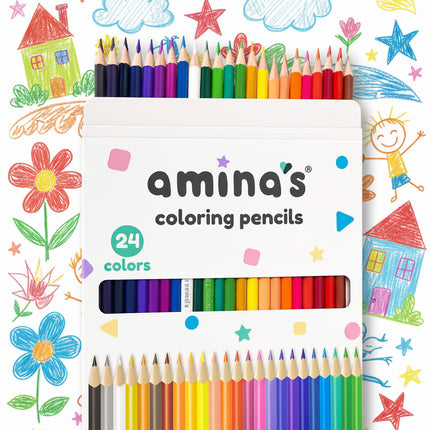 amina's coloring pencils 24 color