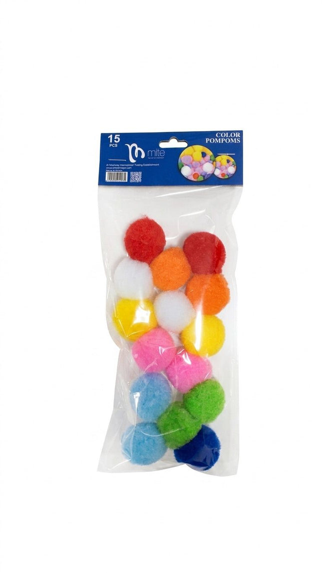 Mite Color Pom Poms-Large