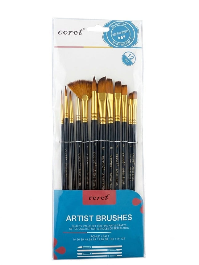 Corot Artist Brush Set -12pc