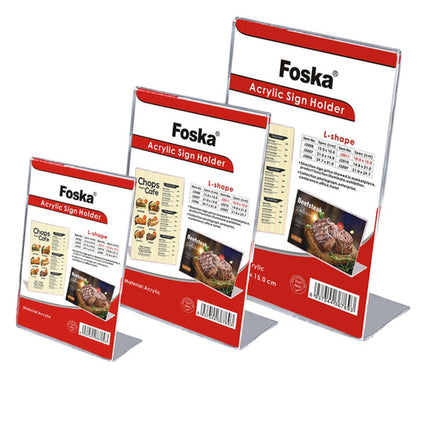 Foska Acrylic Sign Holder L-Shape