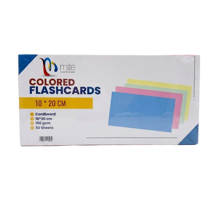 colored flash cards