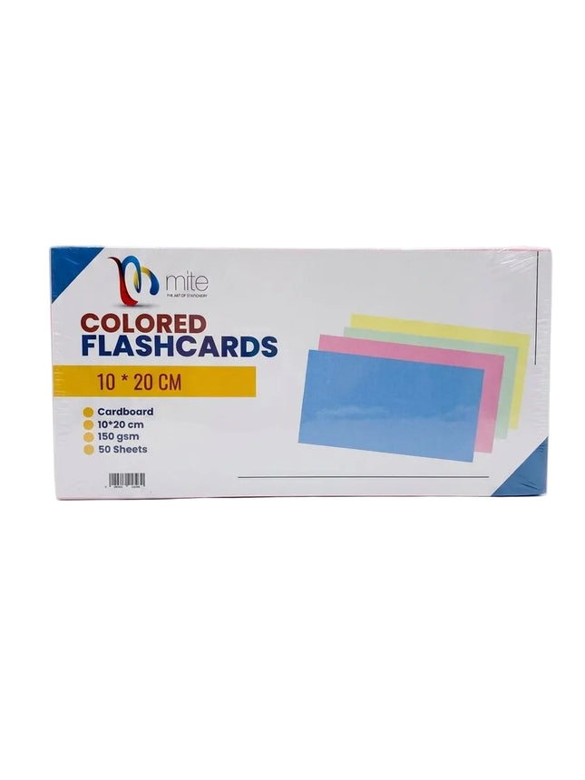 colored flash cards