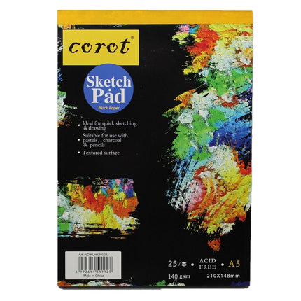 Corot Black Sketch Pad A4