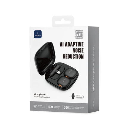 Wiwu Wi-WM006 Duo Wireless Microphone AI Adaptive Noise Reduction