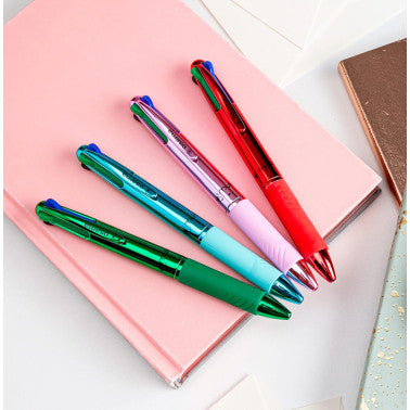 Osama Ballpoint Pens 4 Multi Colors chrome