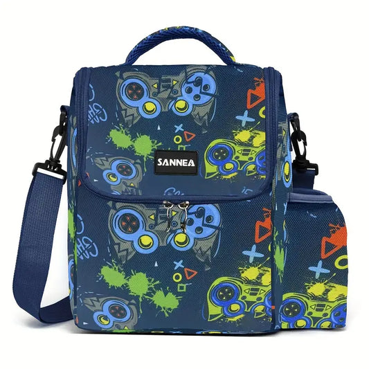 Sannea Insulated Lunch Bag With Bottle Holder-Game Console