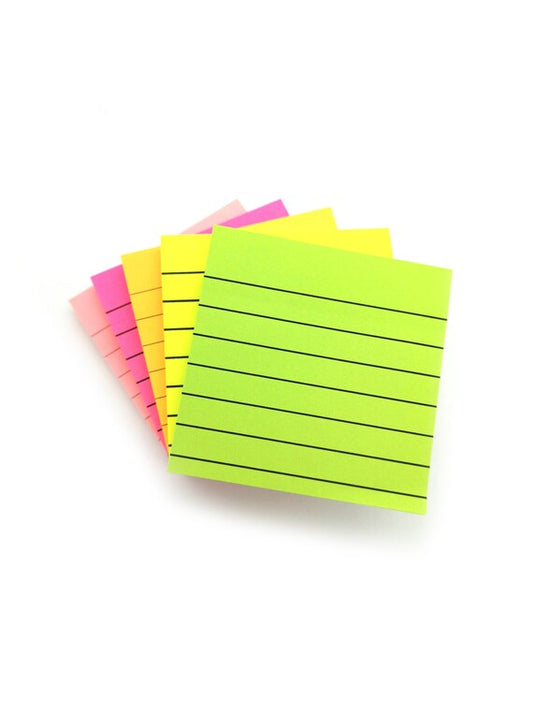 Lined Sticky Notes Neon Square