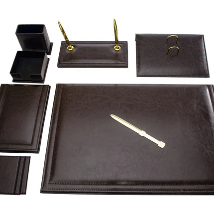 Office Desk Organizer Leather-Brown Color