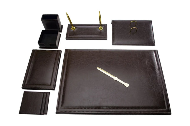 Office Desk Organizer Leather-Brown Color
