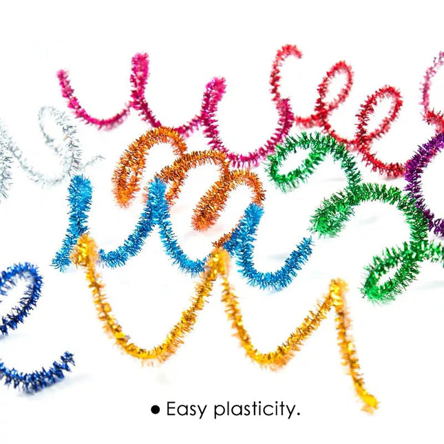 Foska Assorted Glitter Chenille pipe cleaners