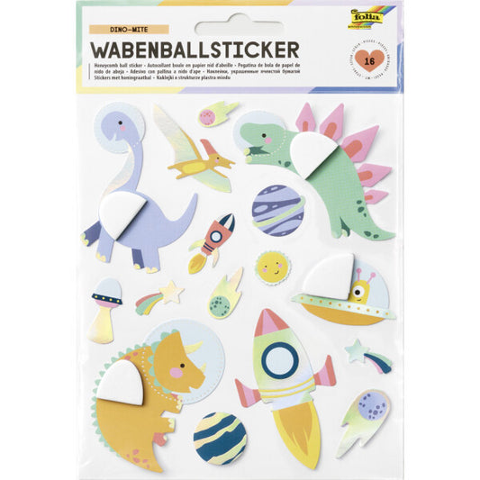 Folia honeycomb ball sticker DINO-MITE