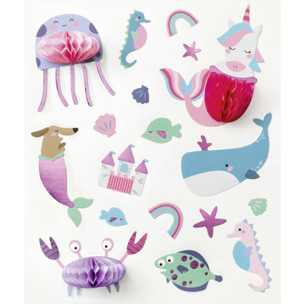 Folia honeycomb ball sticker Sweet ocean
