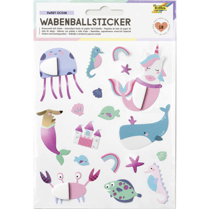 Folia honeycomb ball sticker Sweet ocean