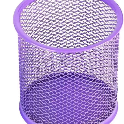 Pen Stand Metal Colourful Round