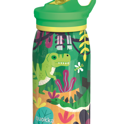 Quokka Kids Thermal Ss Sipper Bottle Pop Dinosaurs Jungle 445 Ml