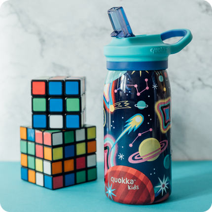 Quokka Kids Thermal Ss Sipper Bottle Pop Space 445 Ml