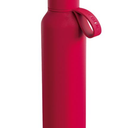 Quokka Thermal Ss Bottle Solid With Strap Cherry Red 630 Ml