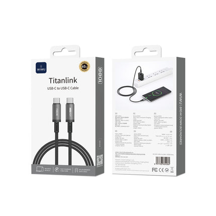 كابل شحن تيتانلينك WiWU Wi-C057 من نوع USB-C إلى USB-C