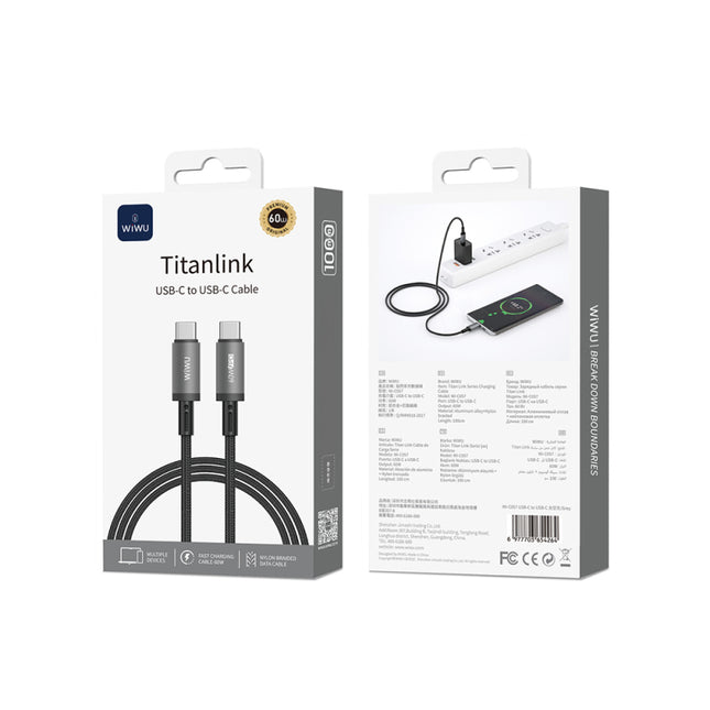 WiWU Wi-C057  Titanlink Charging Cable USB C to USB C