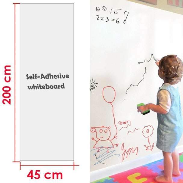 Foska Self Adhesive Whiteboard Roll - 45cm x 200 cm